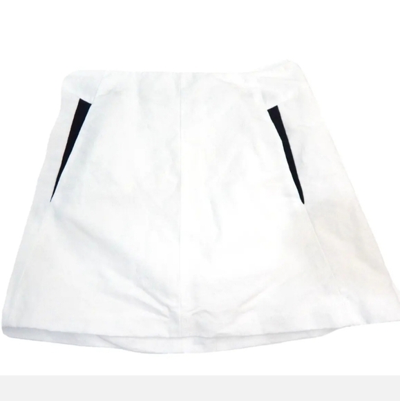 Rag & Bone White Black Twill Mini Skirt - Picture 1 of 3